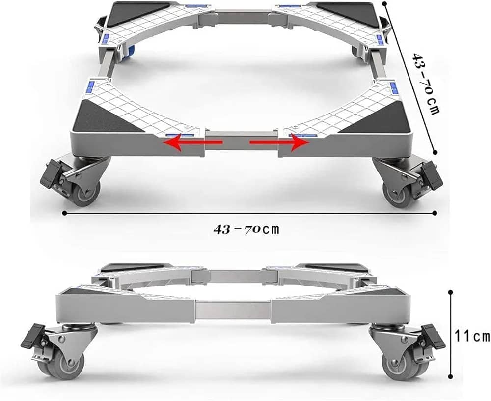 Support Ajustable Premium pour Appareils Lourds – Base Mobile Universelle avec Roulettes et Freins de Sécurité