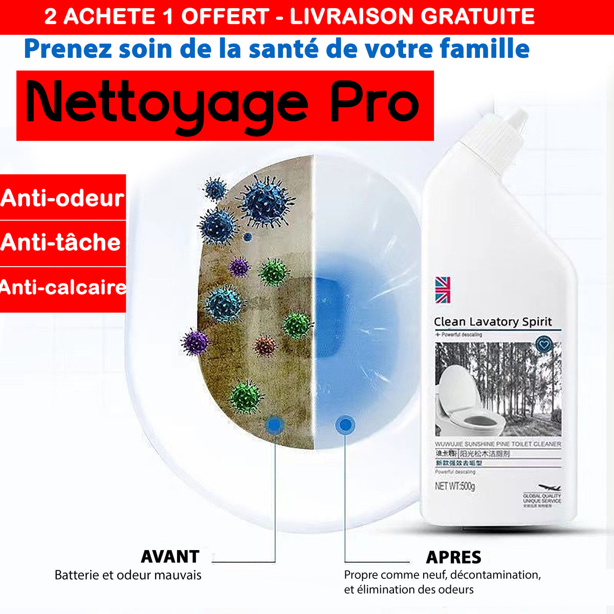 Sukgarden – Nettoyant Désodorisant Puissant Multi-Surfaces